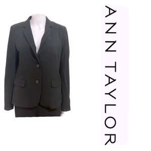 Women’s Black Blazer Suit Jacket Size 8 Medium Modern Designer Ann taylor career
